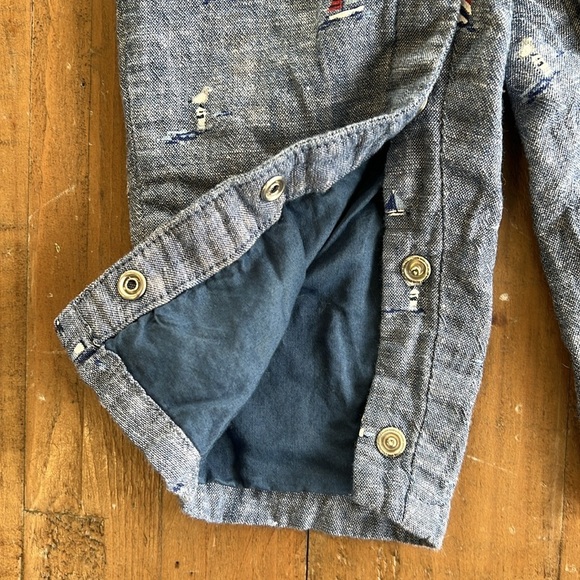 Janie and jack chambray nautical print overalls - Picture 5 of 8